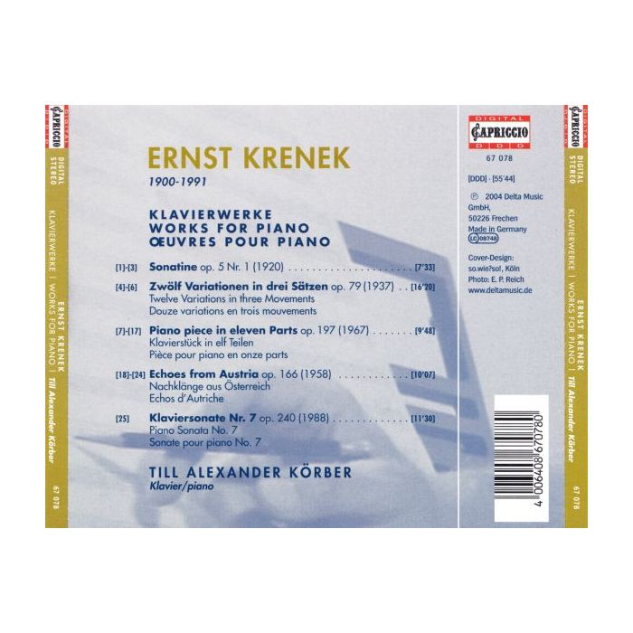 KRENEK: Klavierwerke - slide-1