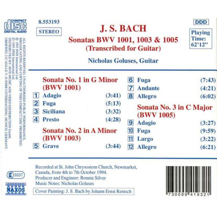 BACH: Sonatas for Guitar - slide-1