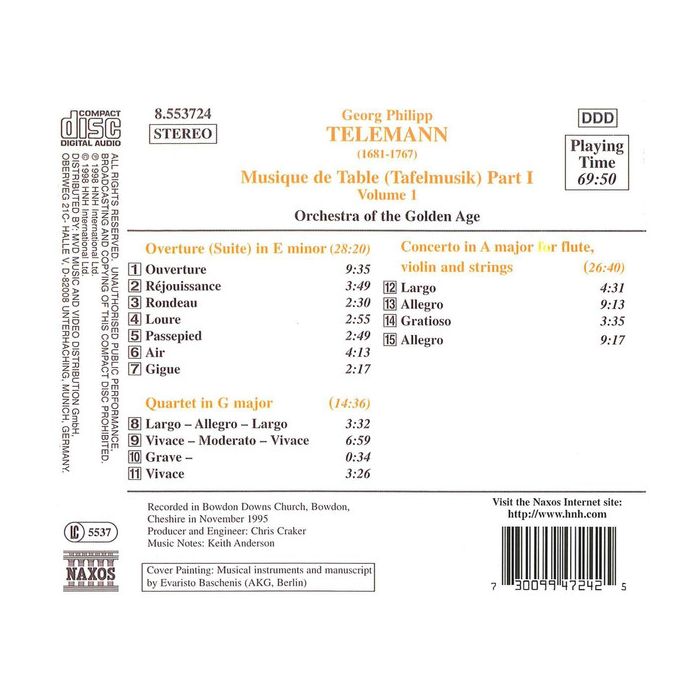 TELEMANN: Tafelmusik vol. 1 - slide-1
