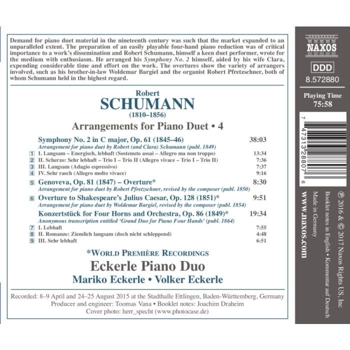 Schumann: Arrangements for Piano Duet Vol. 4 - slide-1