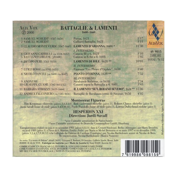 Battaglie & Lamenti: Monteverdi, Strozzi, Peri - slide-1