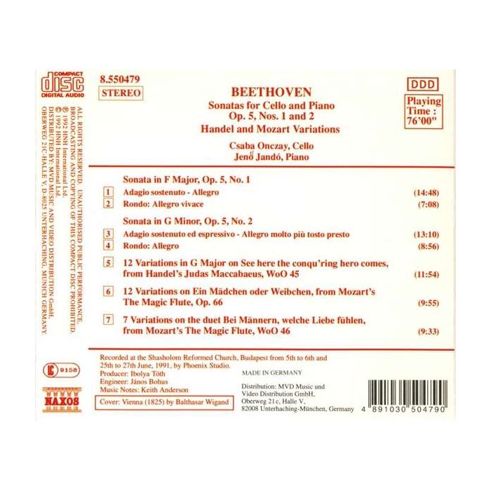 Beethoven: Cello Sonatas Nos. 1-2 - slide-1