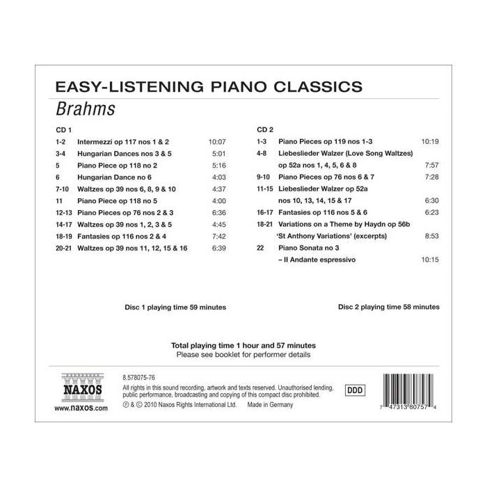 EASY-LISTENING PIANO CLASSICS - BRAHMS - slide-1