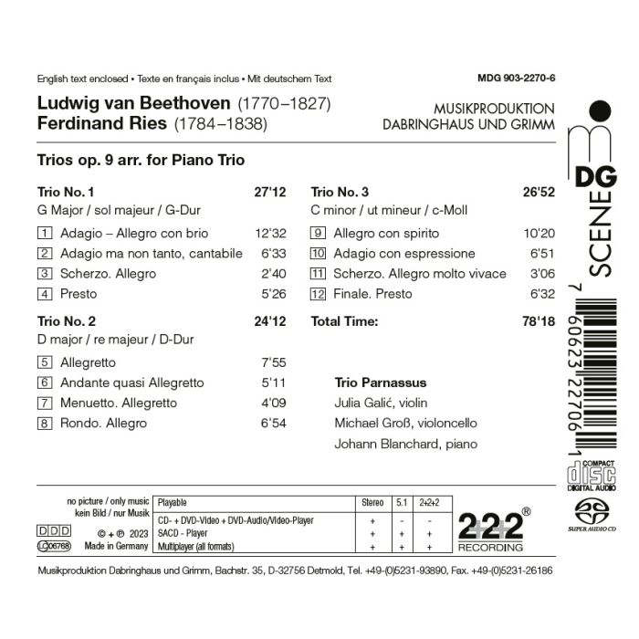 Beethoven - Ries: Trios op. 9 for Piano Trio - slide-1