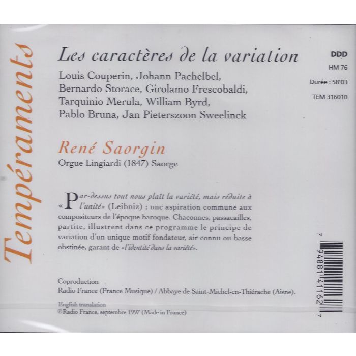 Rene Saorgin - Les Caracteres de la Variation - slide-1