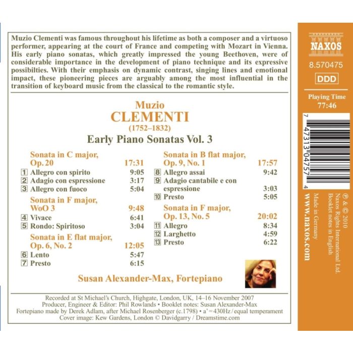 Clementi: Early Piano Sonatas Vol. 3 - slide-1