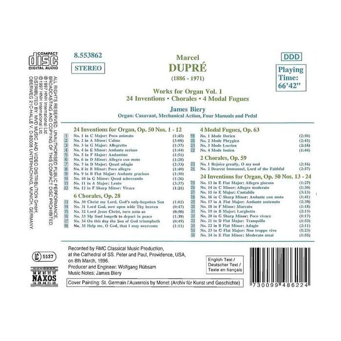 DUPRE: Works for Organ vol. 1 - slide-1