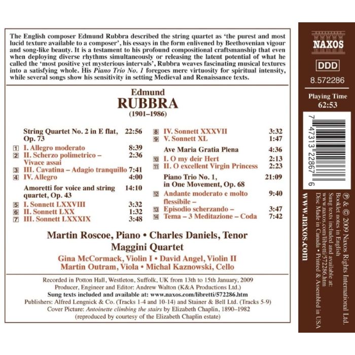 Rubbra: String Quartet No. 2, Amoretti, Ave Maria, Piano Trio No. 1 - slide-1