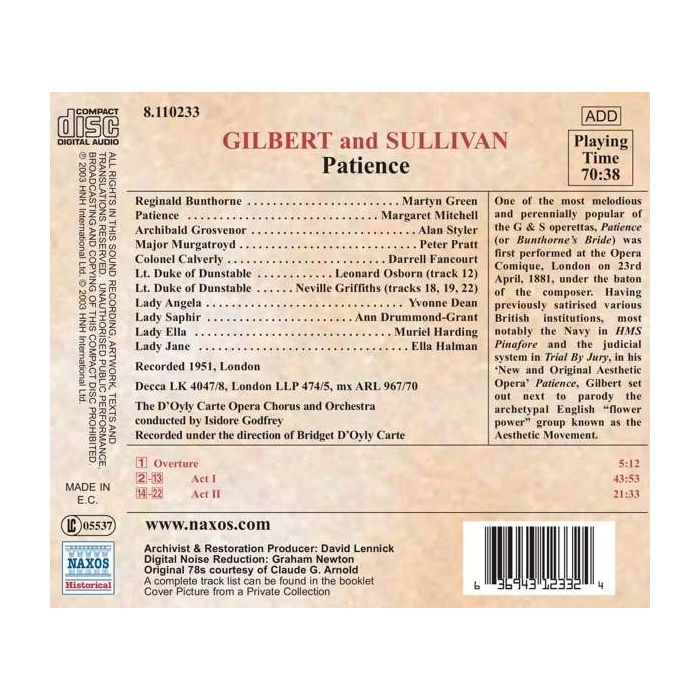 GILBERT & SULLIVAN: Patience ( 1951 ) - slide-1