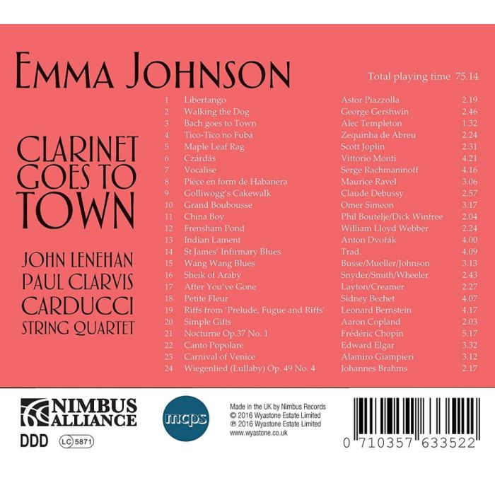 Clarinet goes to Town - Piazzolla; Gershwin; Joplin; Ravel; Chopin; ... - slide-1