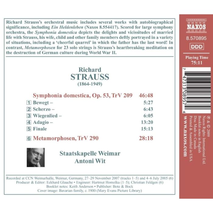 Strauss: Symphonia domestica, Metamorphosen - slide-1