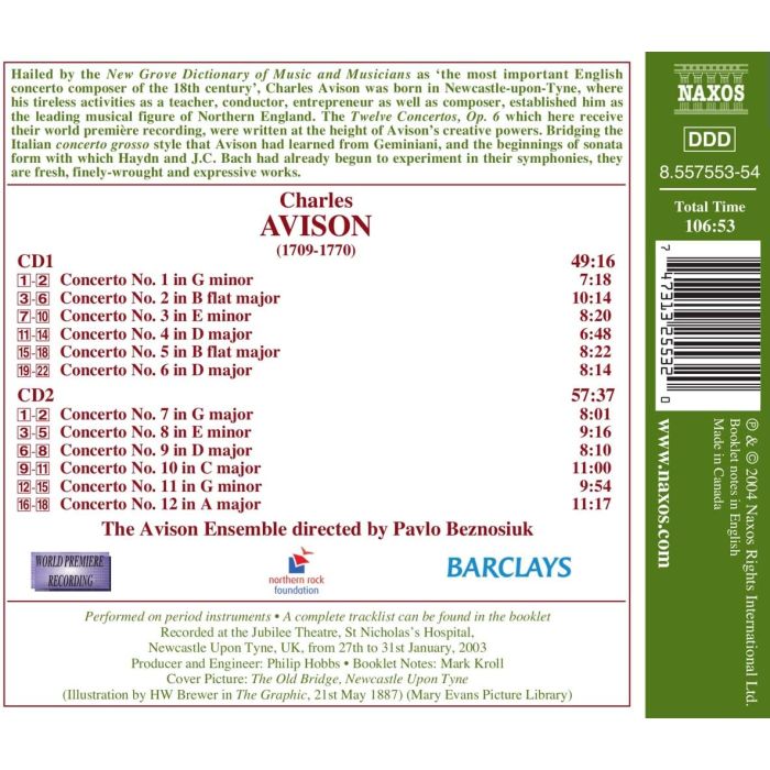 AVISON: 12 Concertos, Op. 6 - slide-1