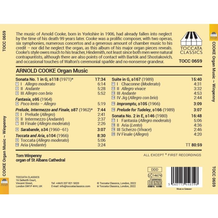 Cooke: Organ Music - slide-1