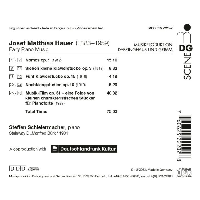 Hauer: Early Piano Music - slide-1