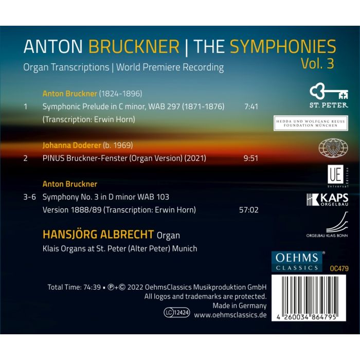 Bruckner: The Symphonies Vol. 3 - Organ Transcription - slide-1