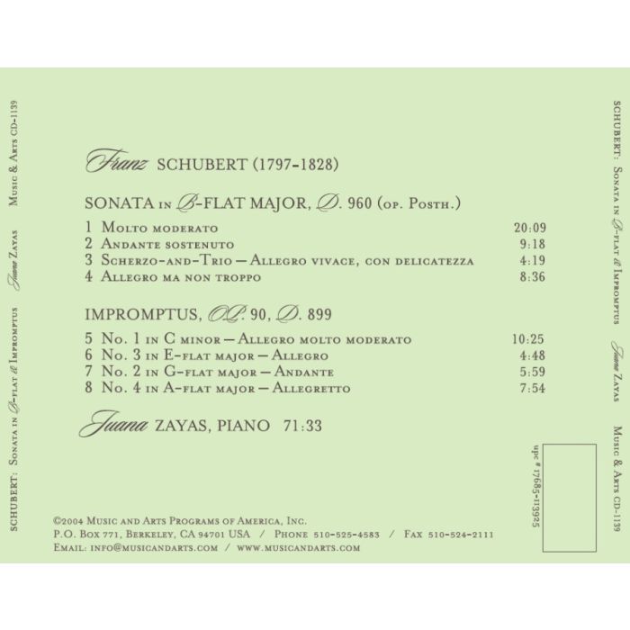 Schubert: Piano Sonata No. 21; Four Impromptus - slide-1