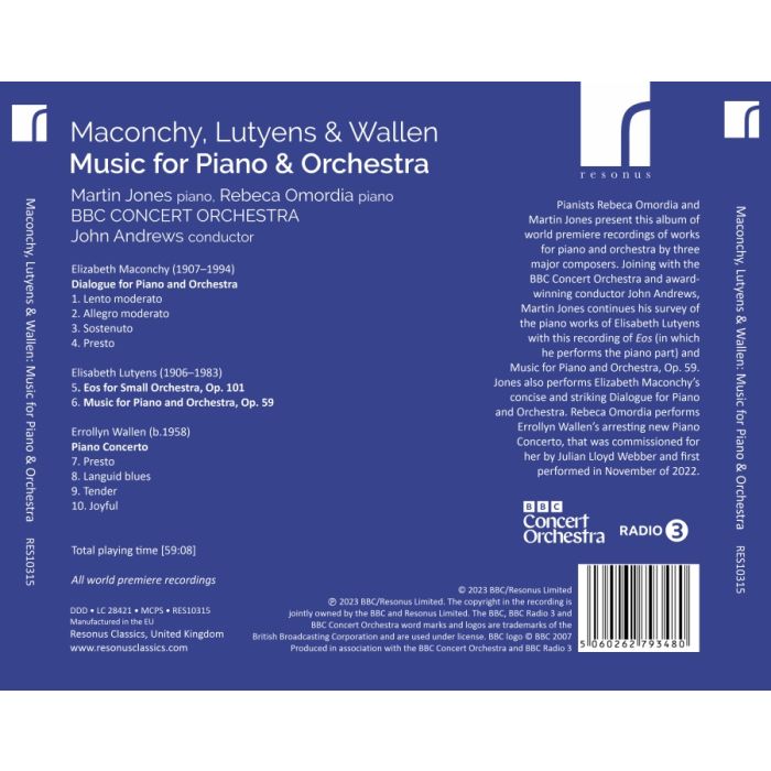 Maconchy, Lutyens & Wallen: Works for Piano & Orchestra - slide-1