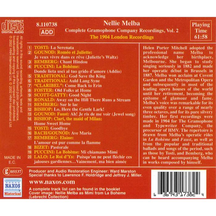 Nellie Melba - The 1904 London Recordings Vol.2 - slide-1