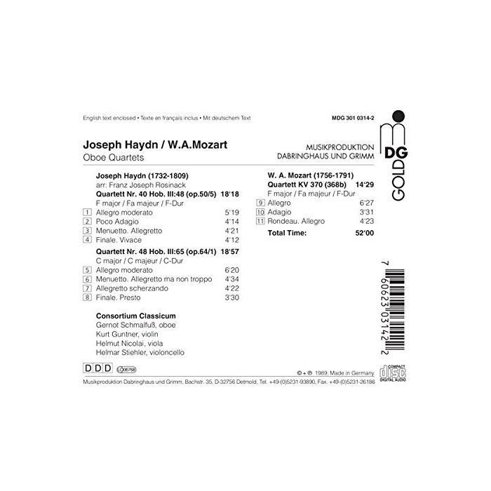 Haydn, Joseph & Mozart, W.A.: Oboe Quartets - slide-1