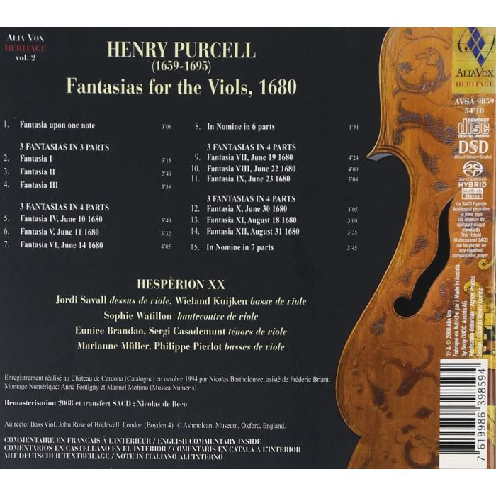 Purcell: Fantasias for the Viols - slide-1