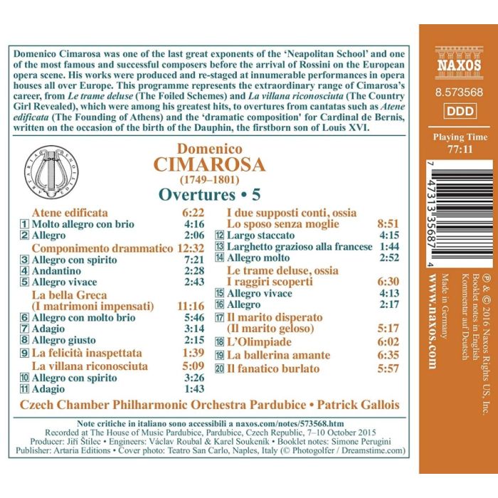 Cimarosa: Overtures Vol. 5 - slide-1