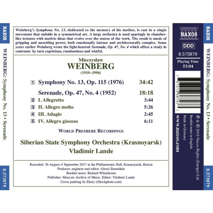 Weinberg: Symphony No. 13; Serenade for Orchestra - slide-1
