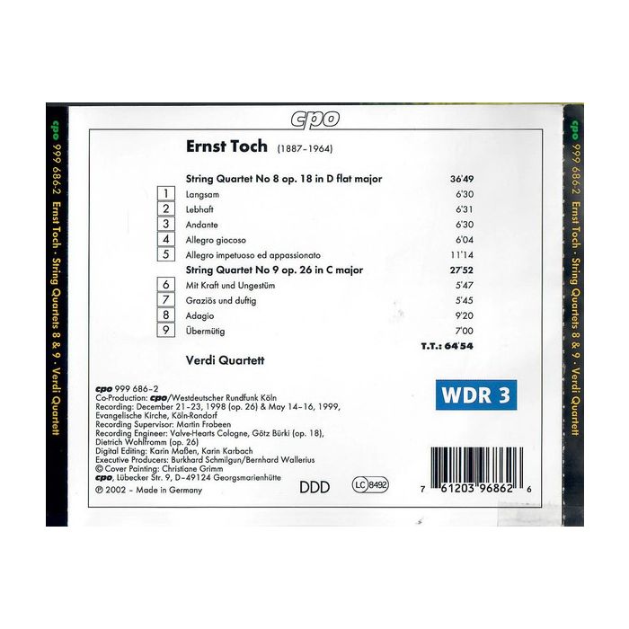 TOCH: String Quartets 8 & 9 - slide-1