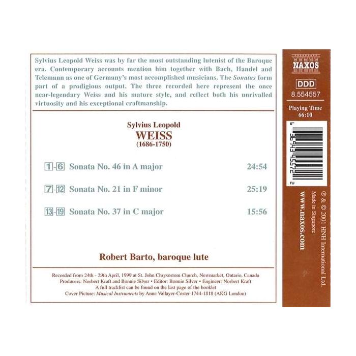 WEISS: Sonatas for Lute Vol. 4 - slide-1