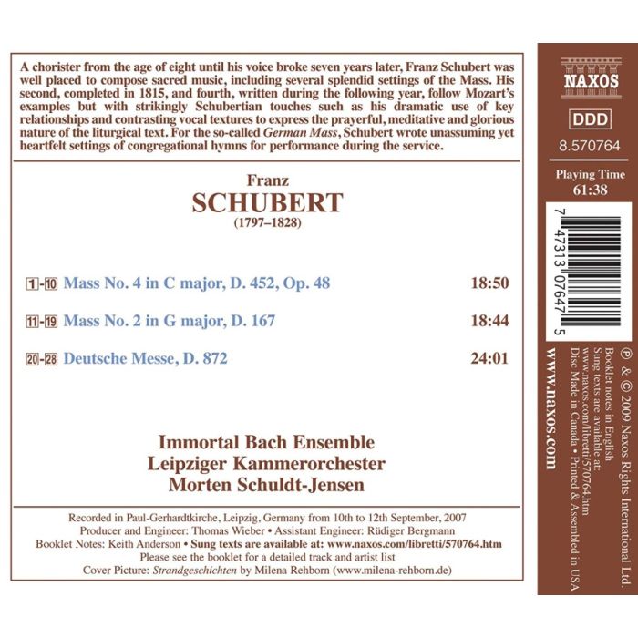 Schubert: Mass No. 4 in C major, Mass No. 2 in G major, Deutsche Messe - slide-1