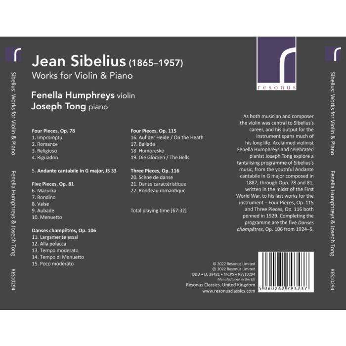 Sibelius: Works for Violin & Piano - slide-1