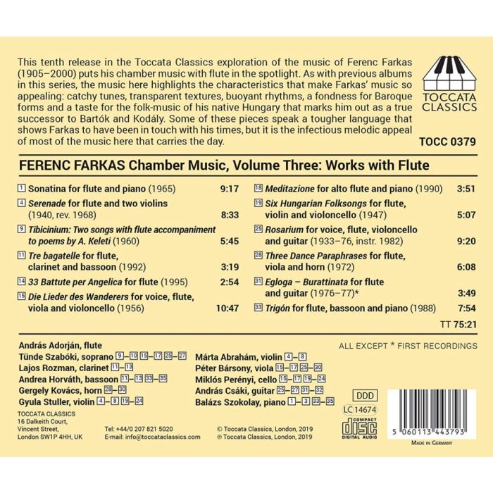 Farkas: Chamber Music Vol. 3 - Works with Flute - slide-1