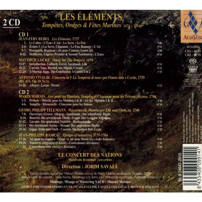 Les Éléments – Rebel, Locke, Vivaldi, Marais ,,Rameau Telemann, - slide-1