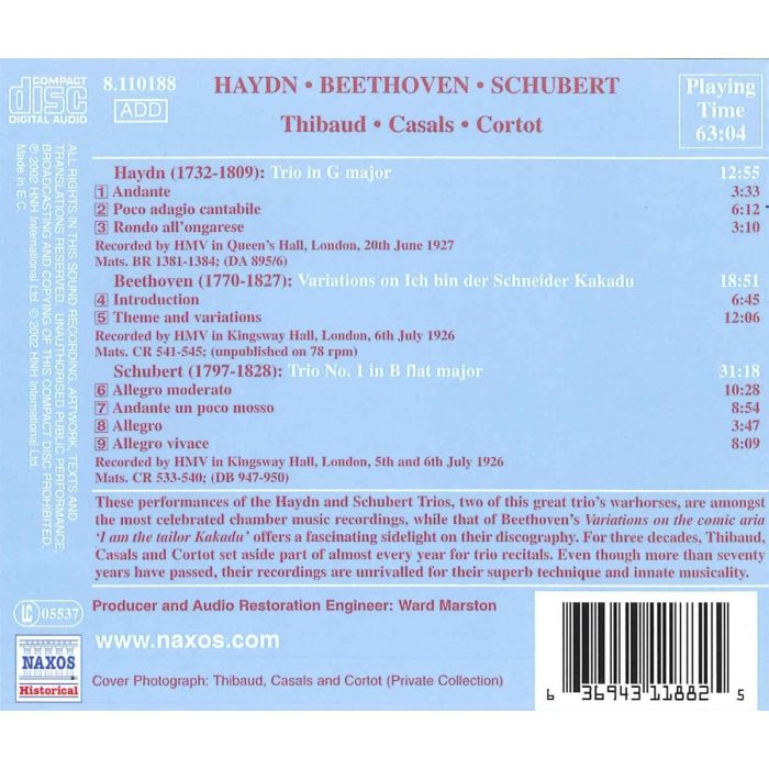 HAYDN / BEETHOVEN / SCHUBERT: Trio, Variatio - slide-1