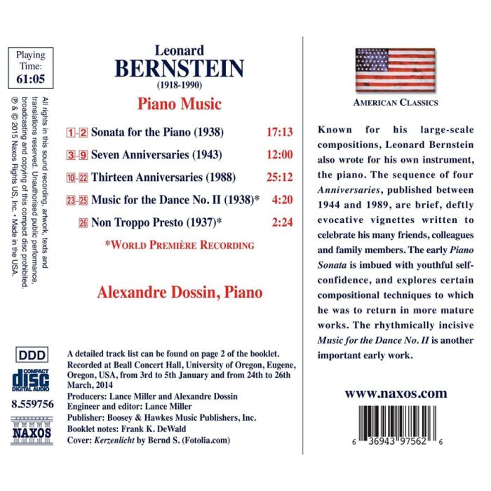 Bernstein: Piano Music - Thirteen Anniversaries - slide-1