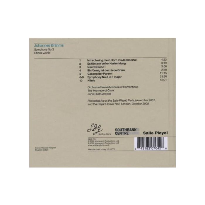 Brahms: Symphony No. 3,  Nänie Op.82, Gesang der Parzen Op. 89, ... - slide-1