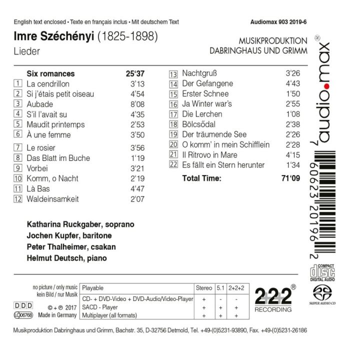 Széchényi: Songs - slide-1