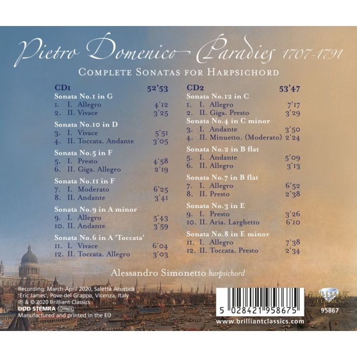 Paradies: Complete Sonatas for Harpsichord - slide-1