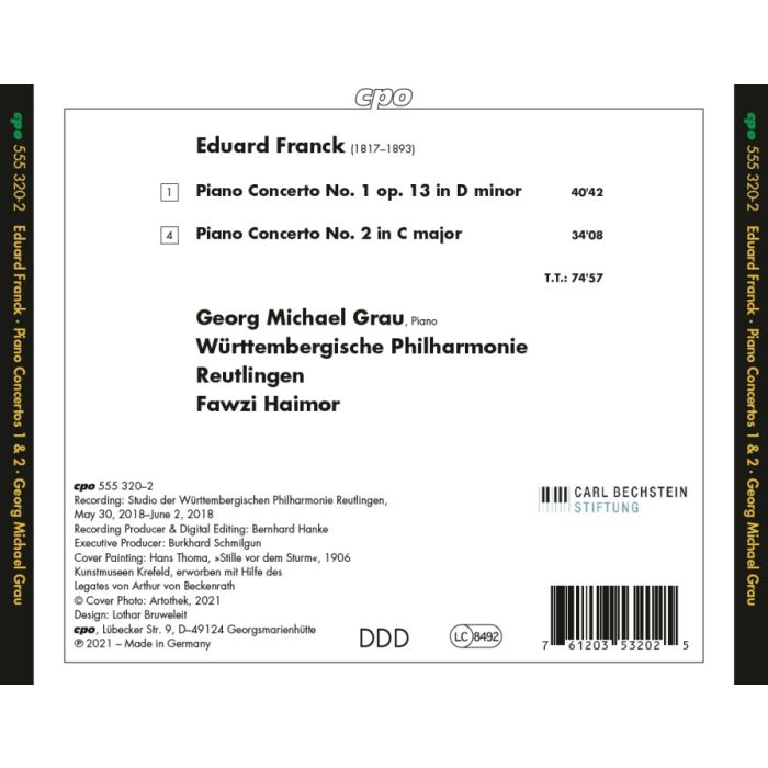 Eduard Franck: Piano Concertos Nos. 1 & 2 - slide-1