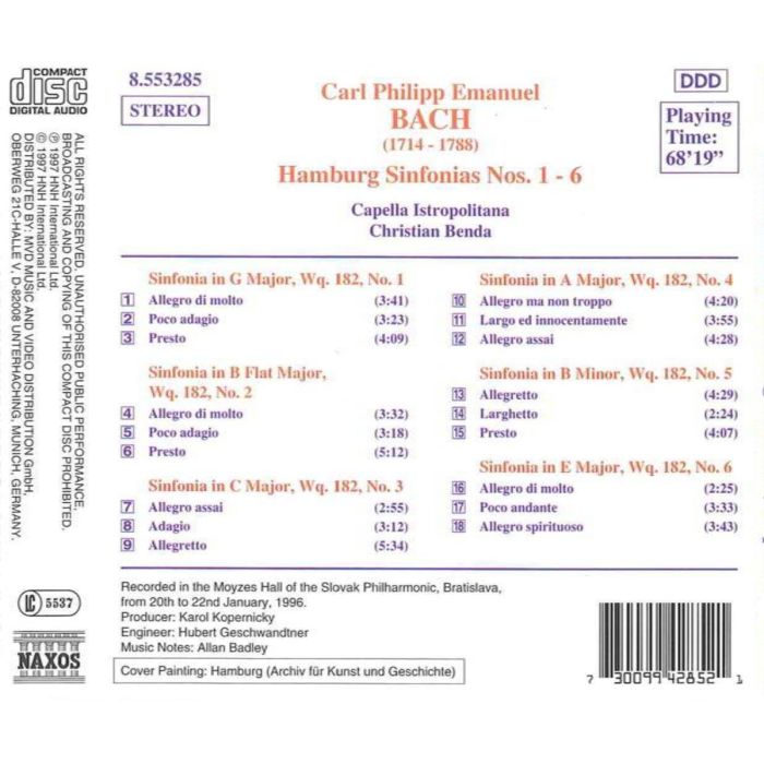 BACH C.P.E.: Hamburg Sinfonieas - slide-1