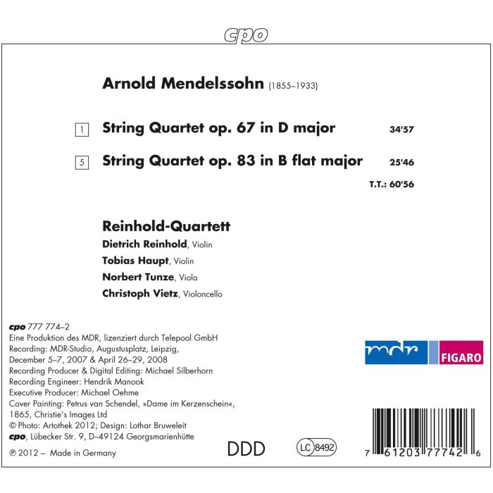 Mendelssohn Arnold: String Quartets - slide-1