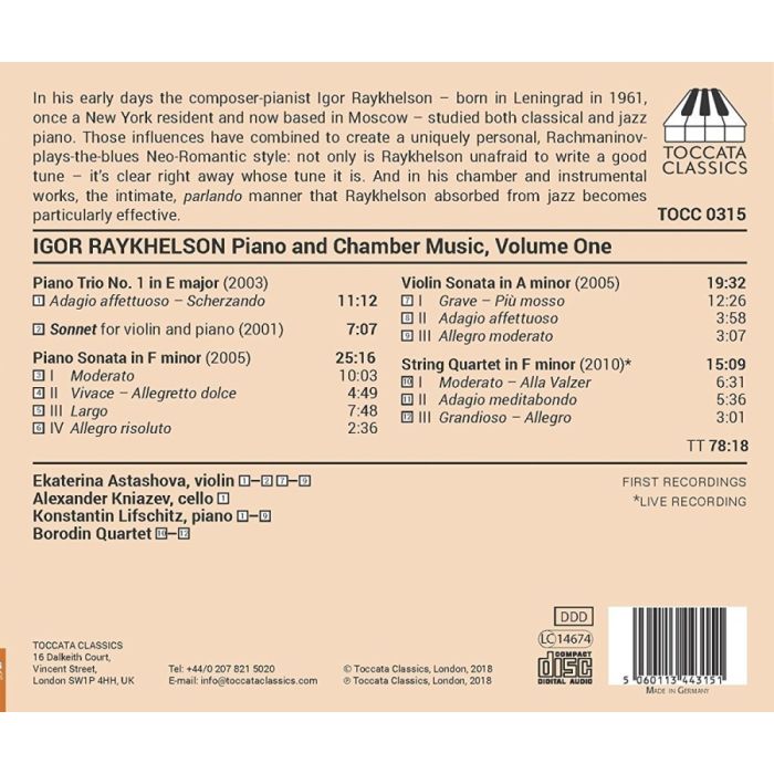 Raykhelson: Piano and Chamber Music Vol. 1 - slide-1