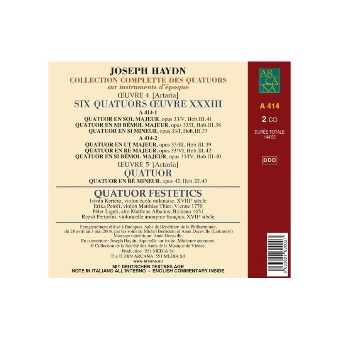 Haydn: Les quatuors Œuvres 33 & 42 - slide-1