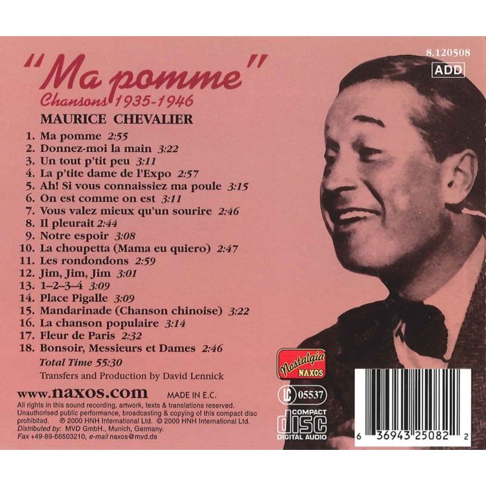 MAURICE CHEVALLER: Ma Pomme - slide-1