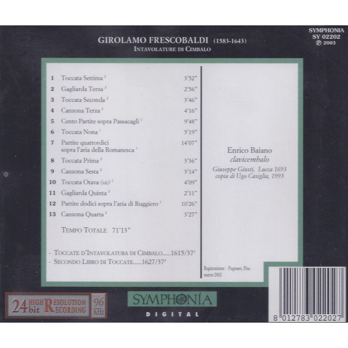 Frescobaldi: Intavolatura di Cimbalo - slide-1