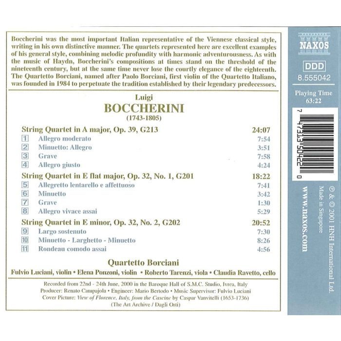BOCCHERINI: String Quartets op. 32 & 39 - slide-1