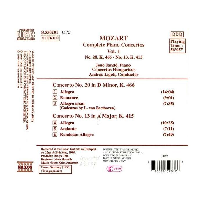 Mozart: Piano Concertos Nos. 13 and 20 - slide-1