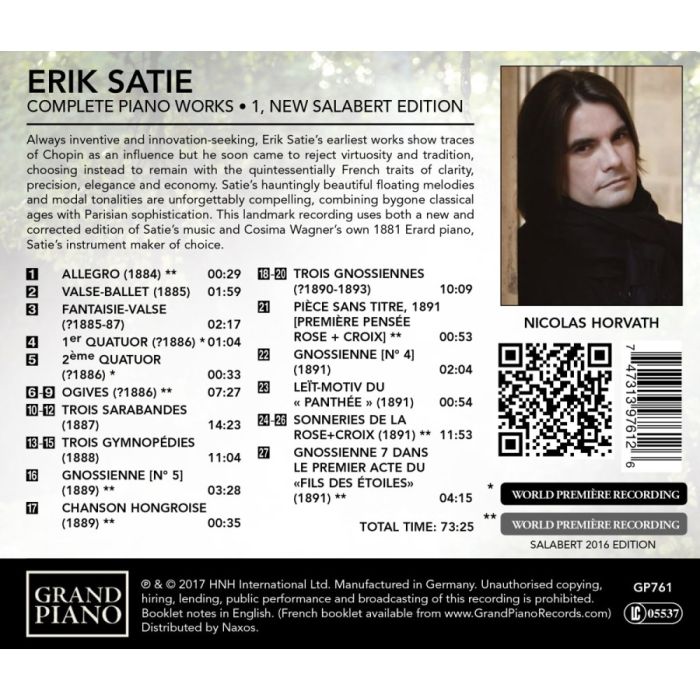 Satie: Complete Piano Works Vol. 1 - slide-1