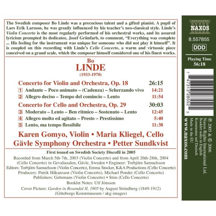 LINDE: Violin Concerto, Cello Concerto - slide-1