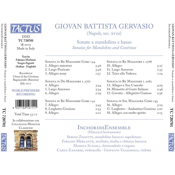 Gervasio: Sonatas for Mandolino - slide-1