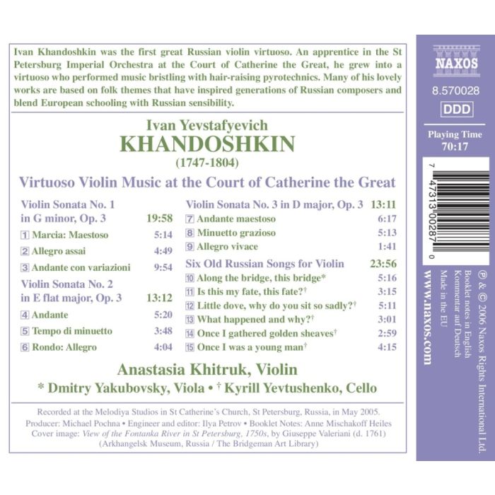 Khandoshkin : 3 Violin Sonatas, Op. 3 - slide-1